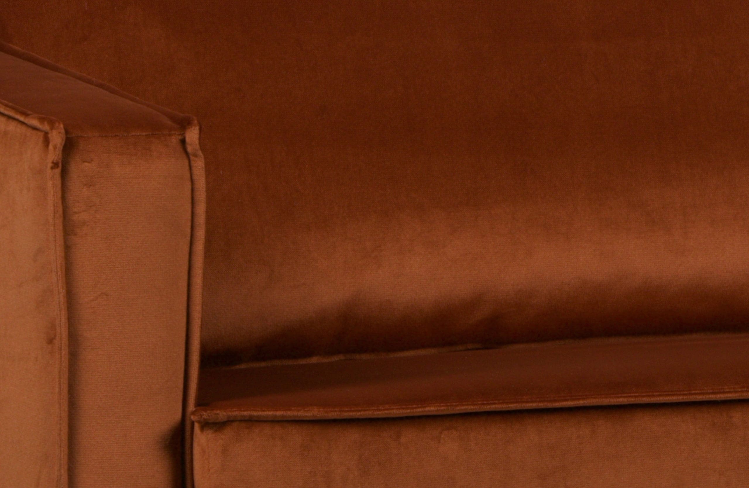 BePureHome Rodeo Daybed Left Velvet Roest Rust Bank