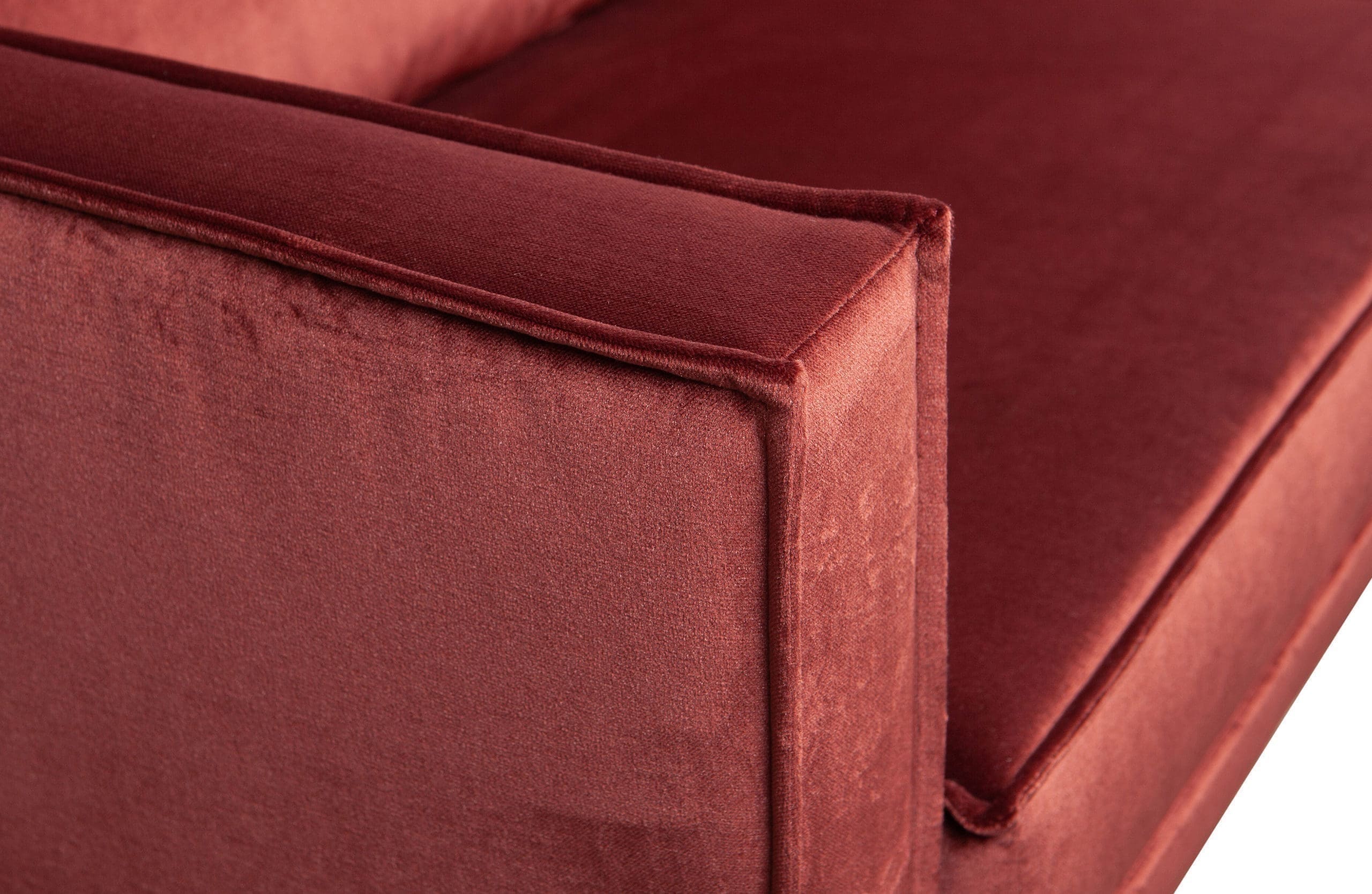 BePureHome Rodeo Daybed Right Velvet Chestnut Chestnut Bank