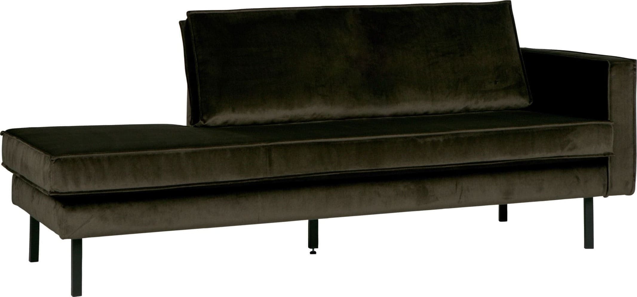 BePureHome Rodeo Daybed Right Velvet Dark Green Hunter Dark green Bank