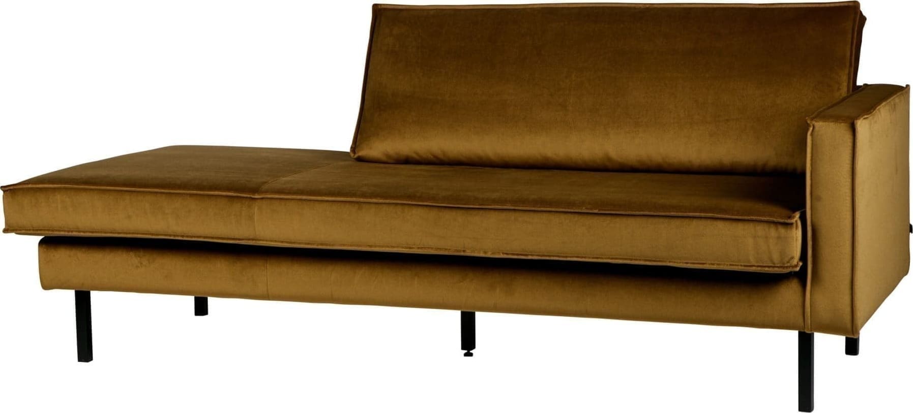 BePureHome Rodeo Daybed Right Velvet Honing Geel Honey yellow Bank