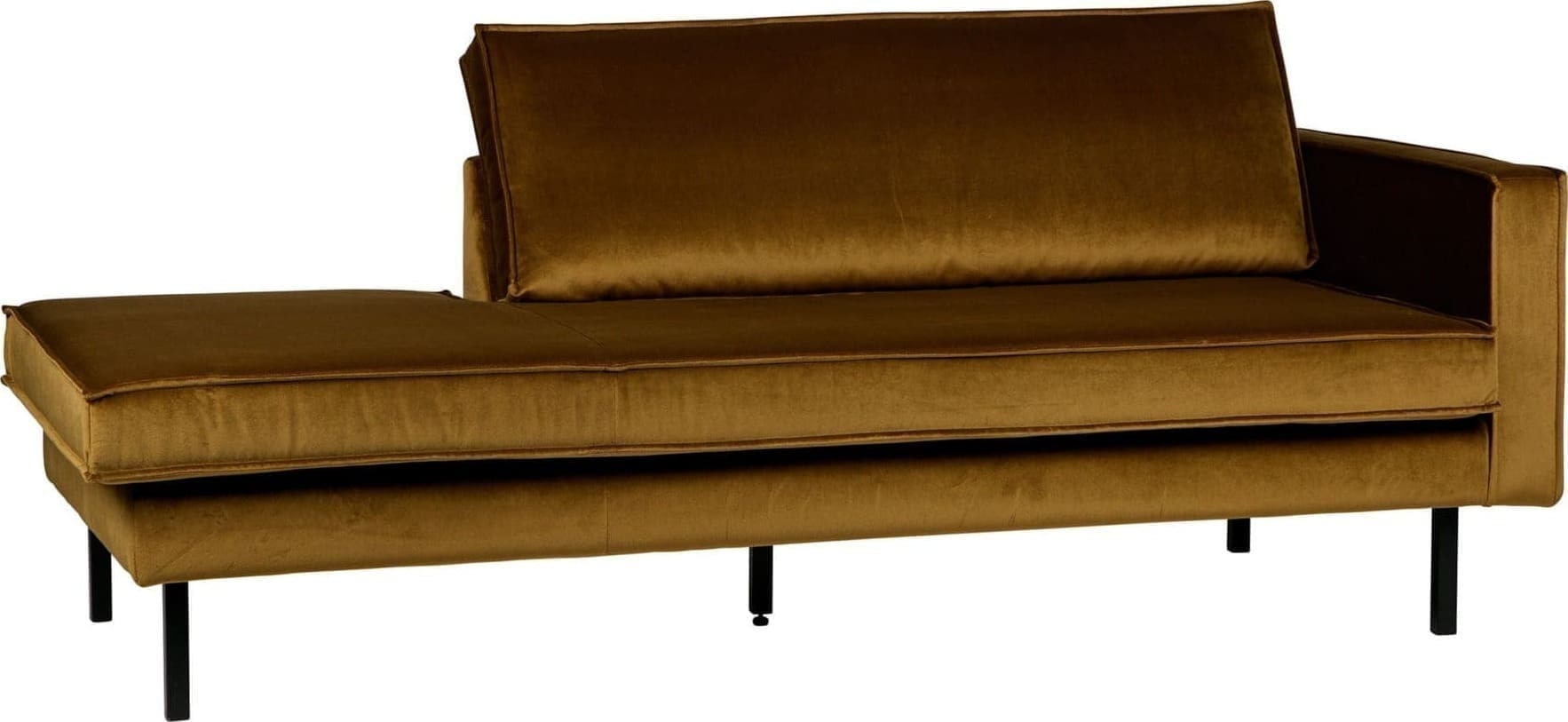 BePureHome Rodeo Daybed Right Velvet Honing Geel Honey yellow Bank