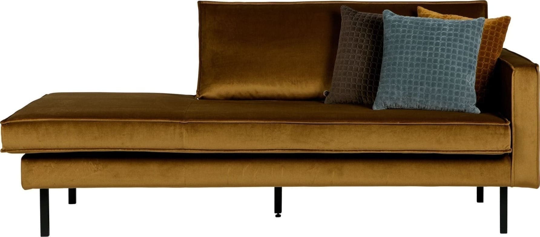 BePureHome Rodeo Daybed Right Velvet Honing Geel Honey yellow Bank