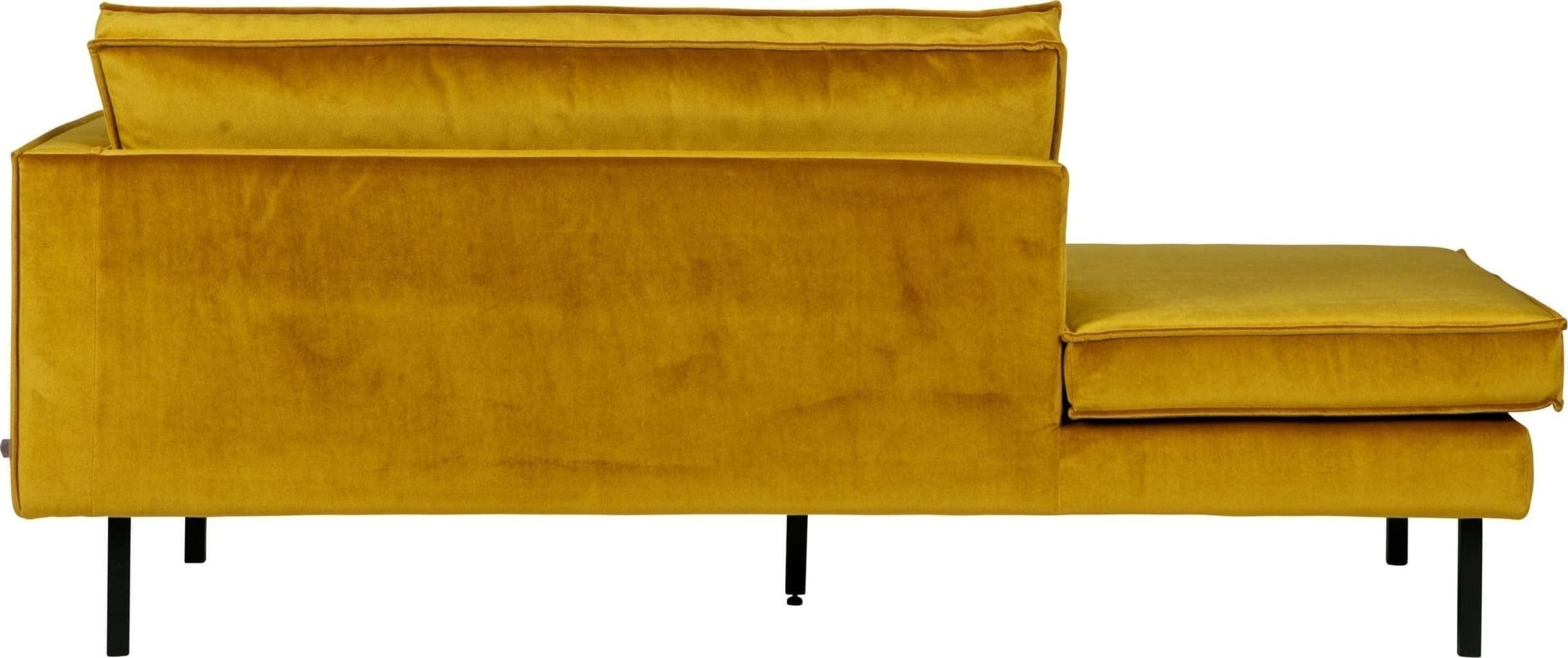 BePureHome Rodeo Daybed Right Velvet Oker Ochre Bank