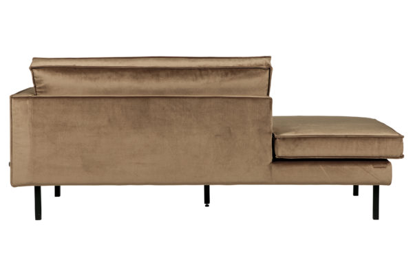 BePureHome Rodeo Daybed Right Velvet Taupe Taupe Bank