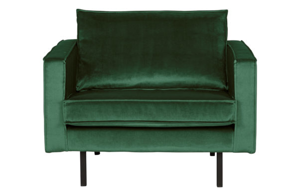 BePureHome Rodeo Fauteuil Velvet Green Forest Forrest Bank