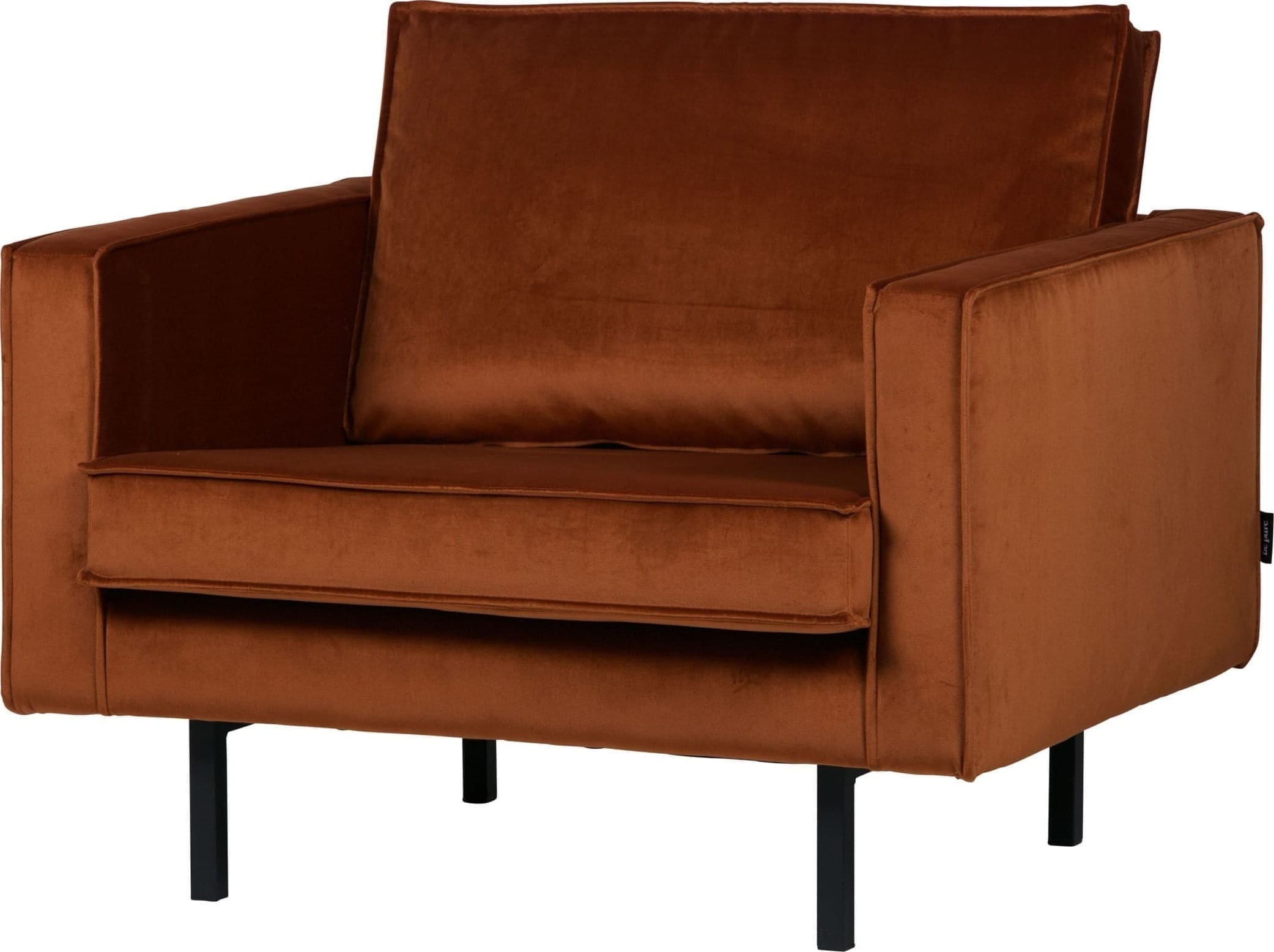 BePureHome Rodeo Fauteuil Velvet Roest Rust Bank