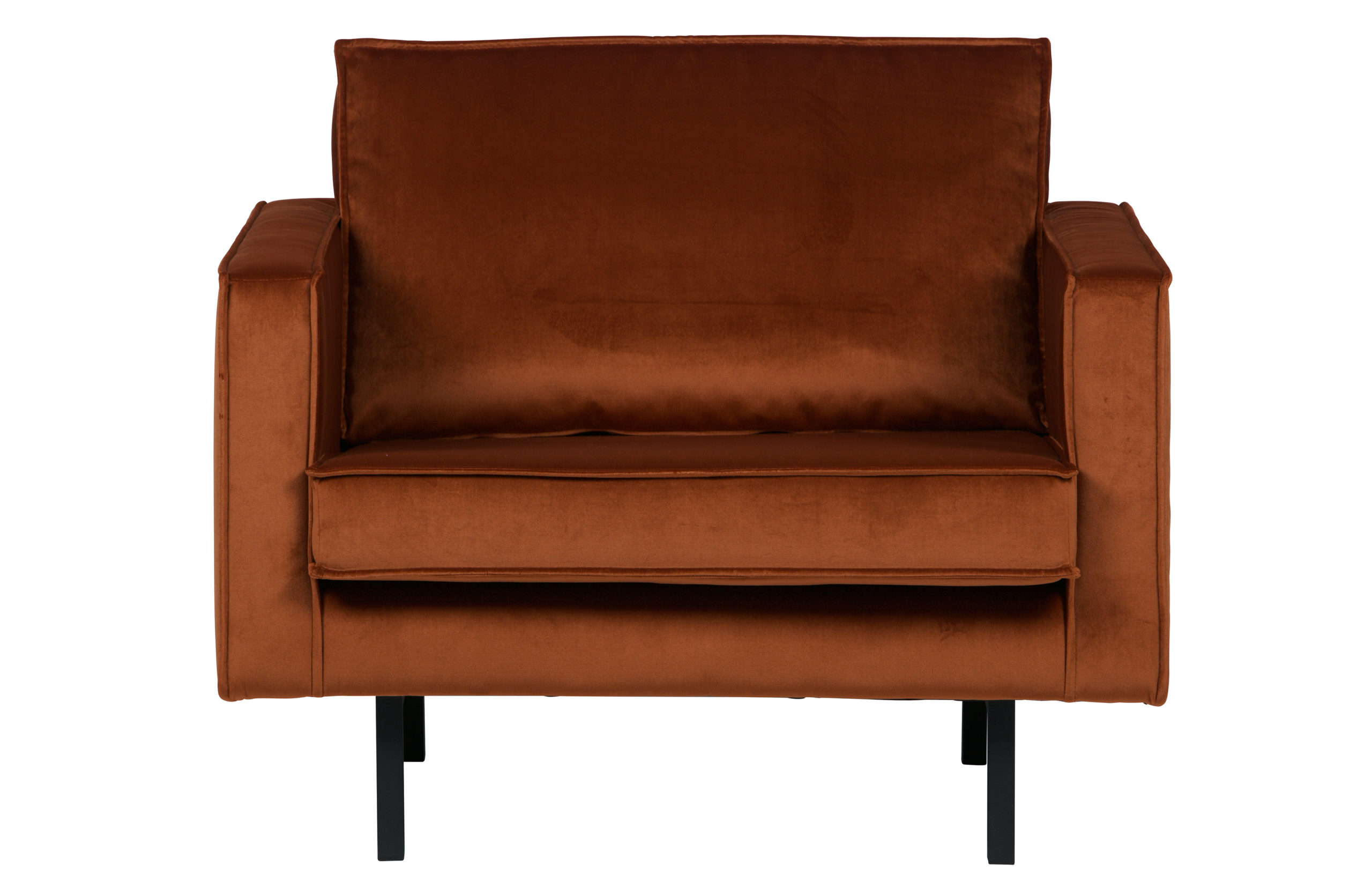 BePureHome Rodeo Fauteuil - Velvet - Roest - 85x105x86