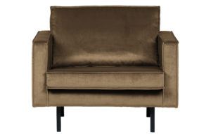 BePureHome Rodeo Fauteuil Velvet Taupe Taupe Bank