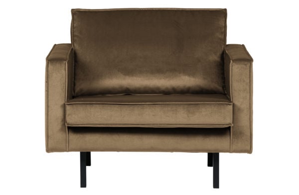 BePureHome Rodeo Fauteuil Velvet Taupe Taupe Bank