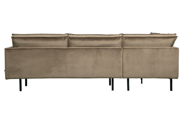 BePureHome Rodeo Hoekbank Links Velvet Taupe Taupe Bank