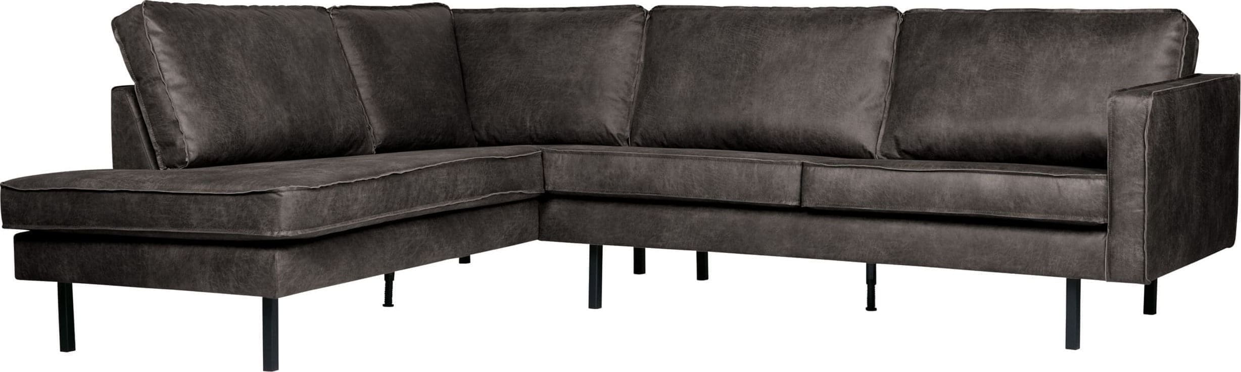 BePureHome Rodeo Hoekbank Links Zwart Black Bank