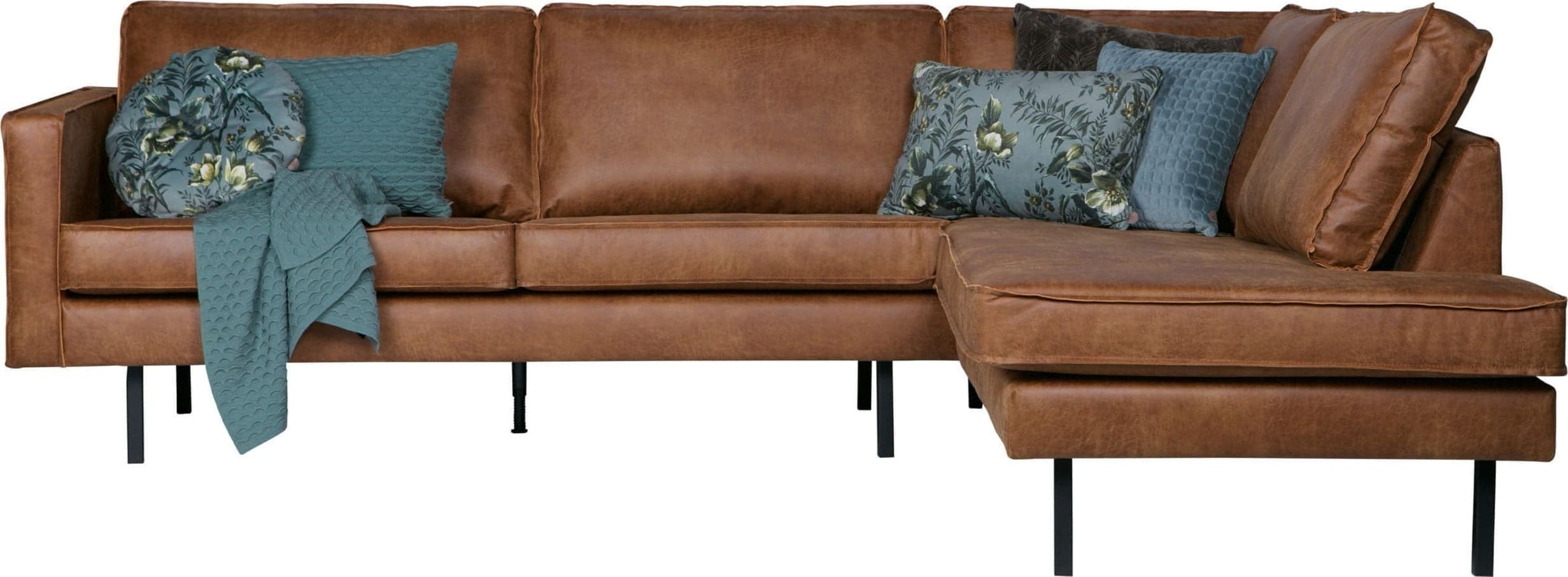 BePureHome Rodeo Hoekbank Rechts Cognac Cognac Bank