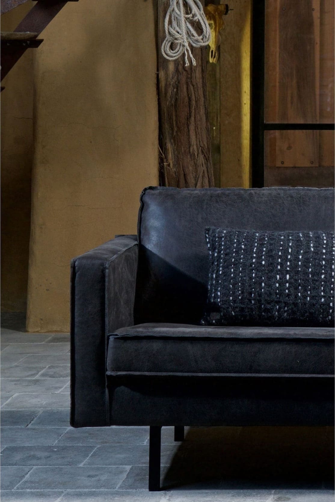BePureHome Rodeo Hoekbank Rechts Zwart Black Bank