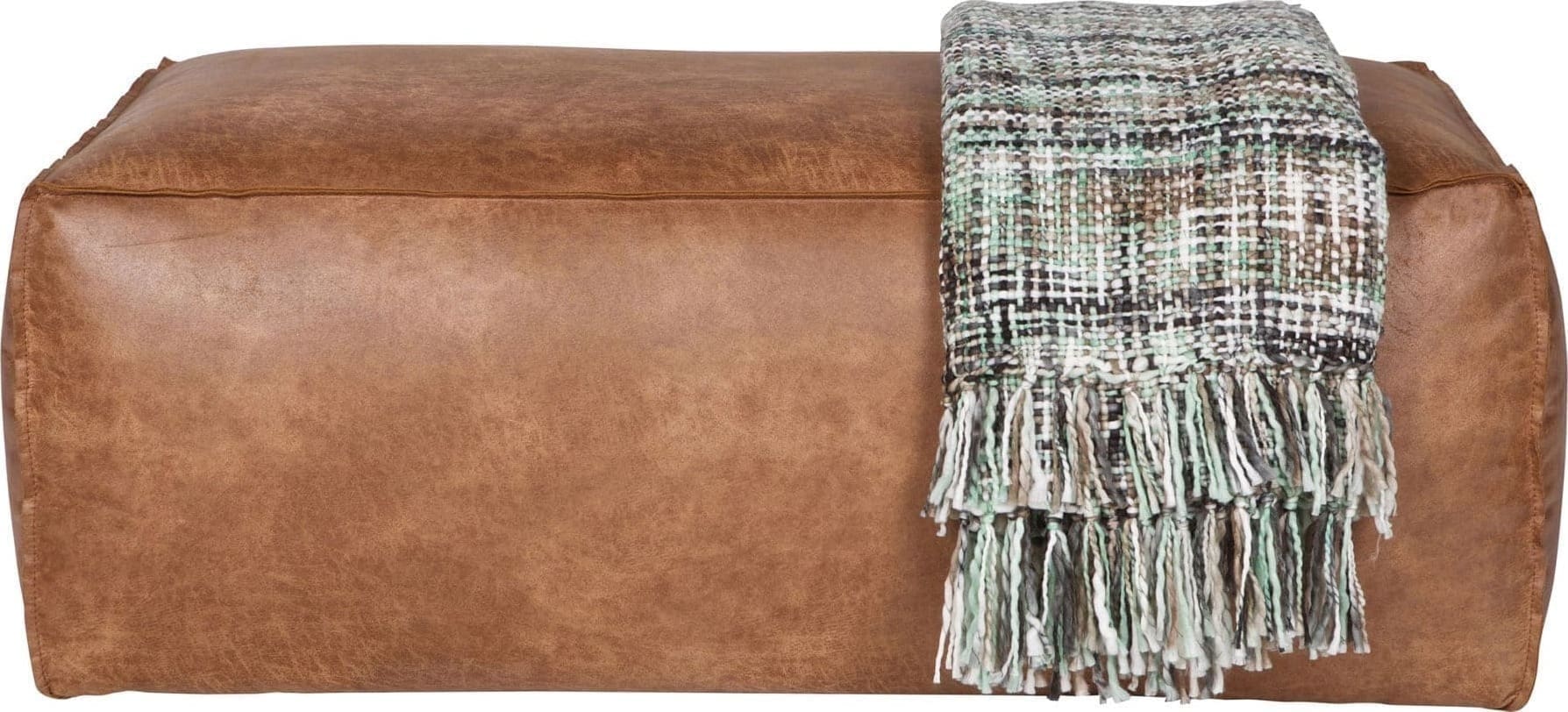 BePureHome Rodeo Poef 43x120x60 Cognac Cognac Eetkamerstoel
