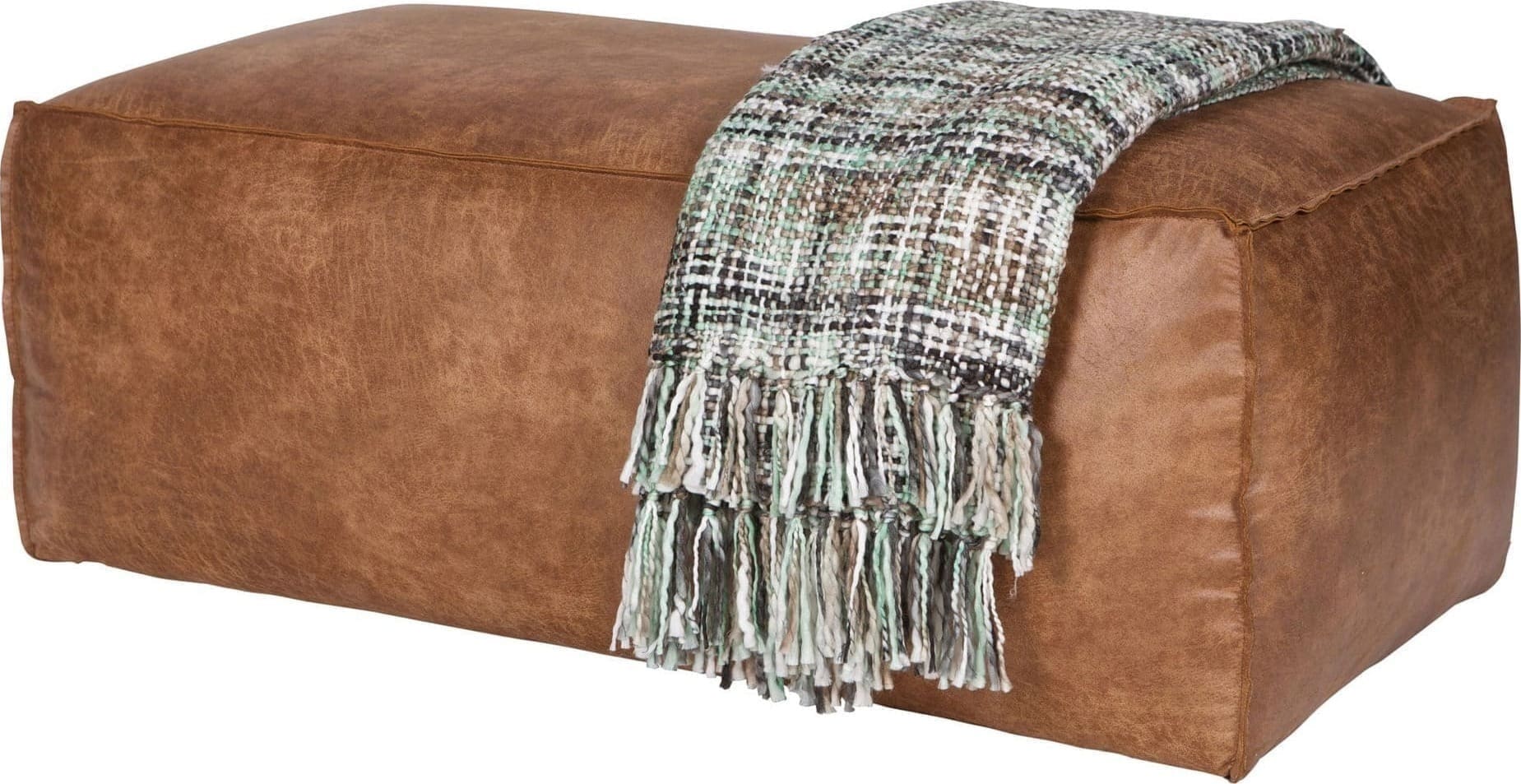BePureHome Rodeo Poef 43x120x60 Cognac Cognac Eetkamerstoel