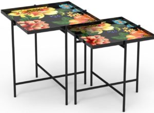 Table Flowers Garden Square (2/Set) Kare Design  86320
