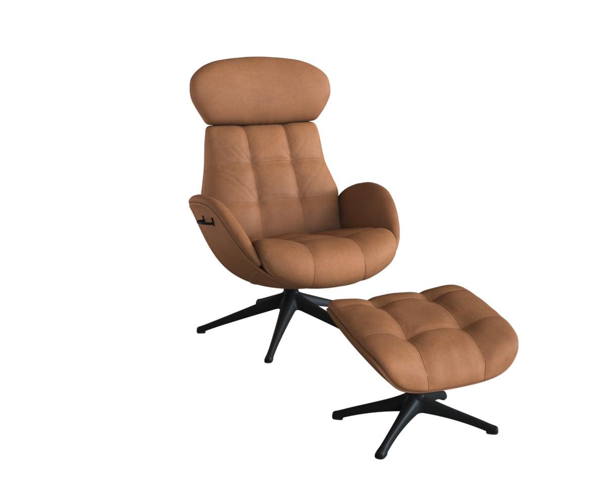 Chester fauteuil Flexlux in leder Nature cognac