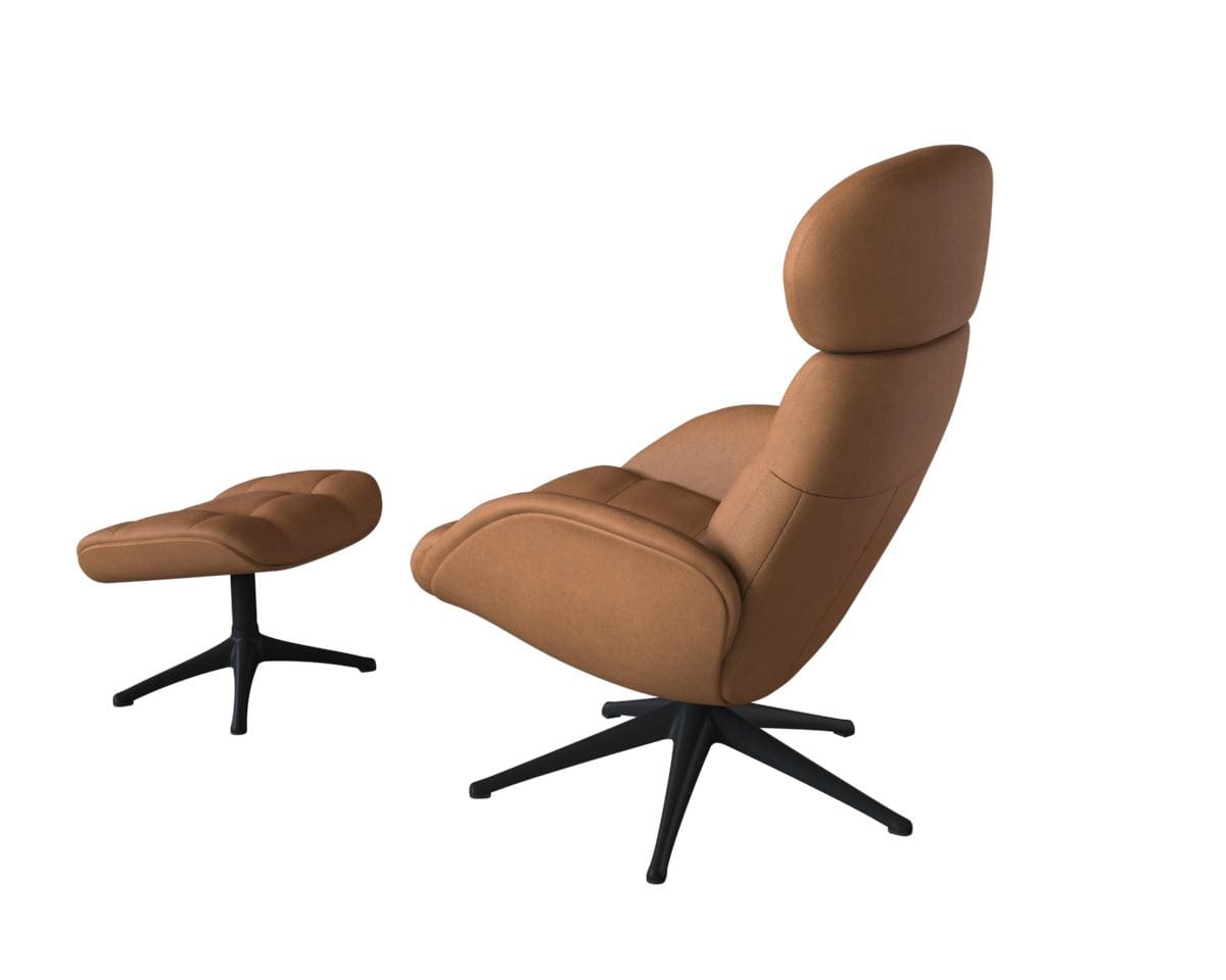 Chester fauteuil Flexlux in leder Nature cognac