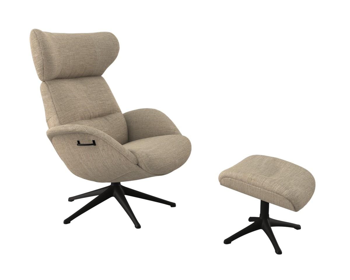 More fauteuil Flexlux in stof Brescia sand
