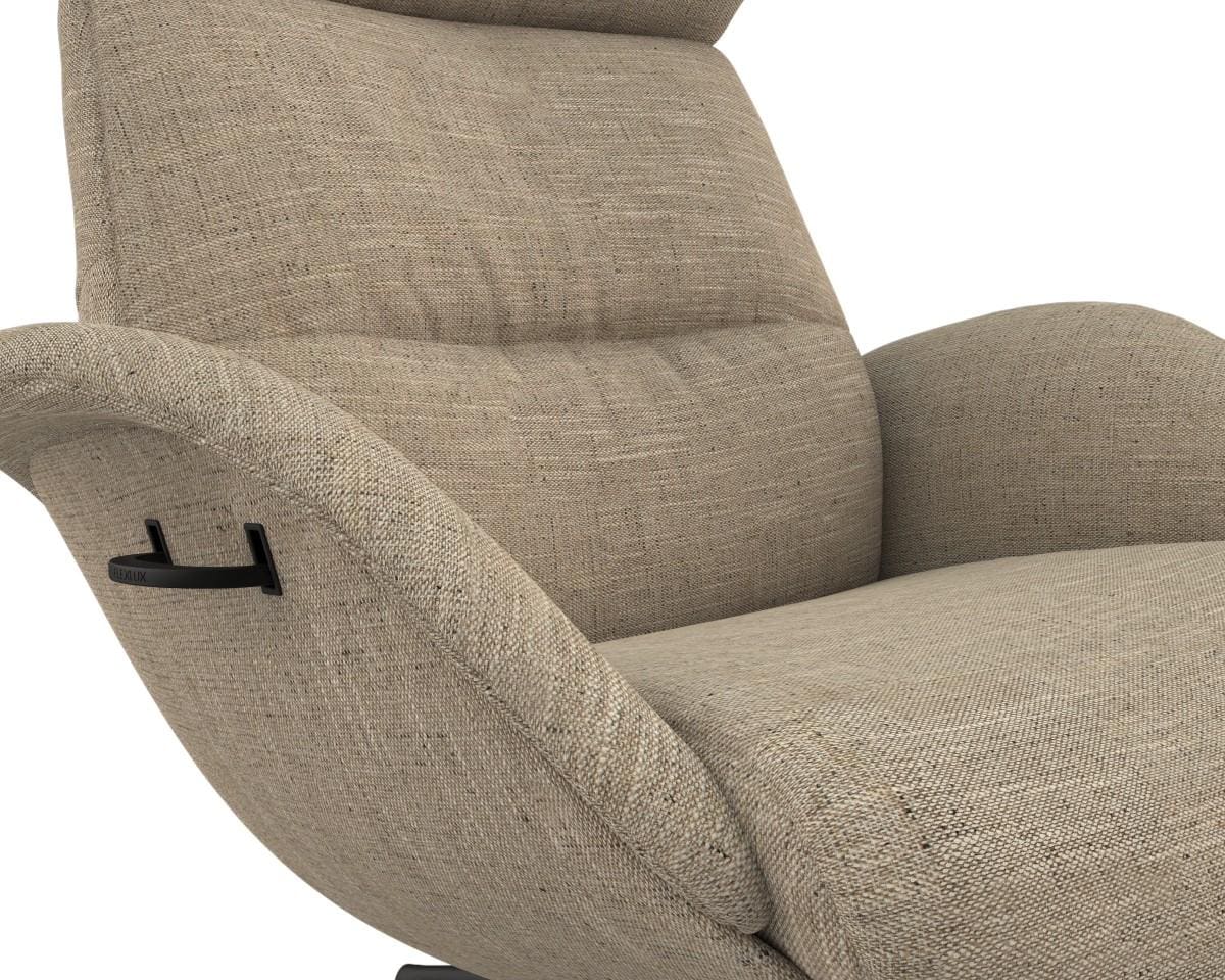 More fauteuil Flexlux in stof Brescia sand