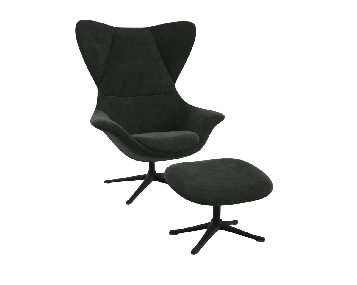 Flexlux fauteuil Stilo in stof super velvet dusty green