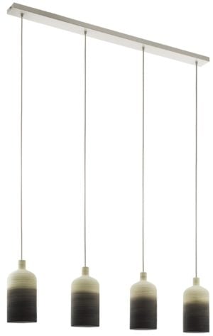 Hanglamp azbarren 4li e27 l1195 keramiek beige/grijs Eglo Hanglamp 39752-EGLO