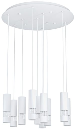 Led hanglamp bernabeta 10x 5w-gu10 rond wit Eglo Hanglamp 39704-EGLO