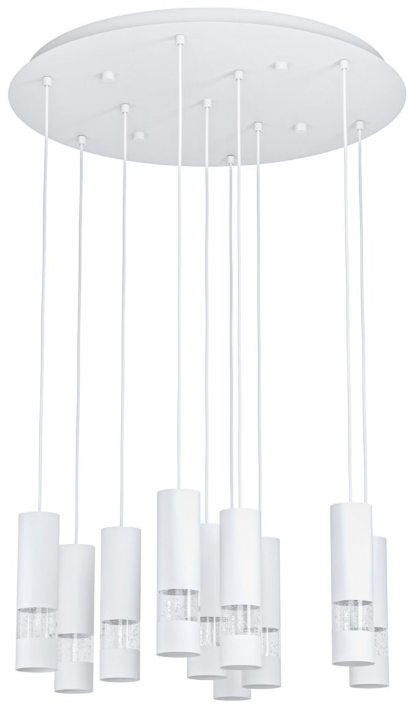 Led hanglamp bernabeta 10x 5w-gu10 rond wit Eglo Hanglamp 39704-EGLO