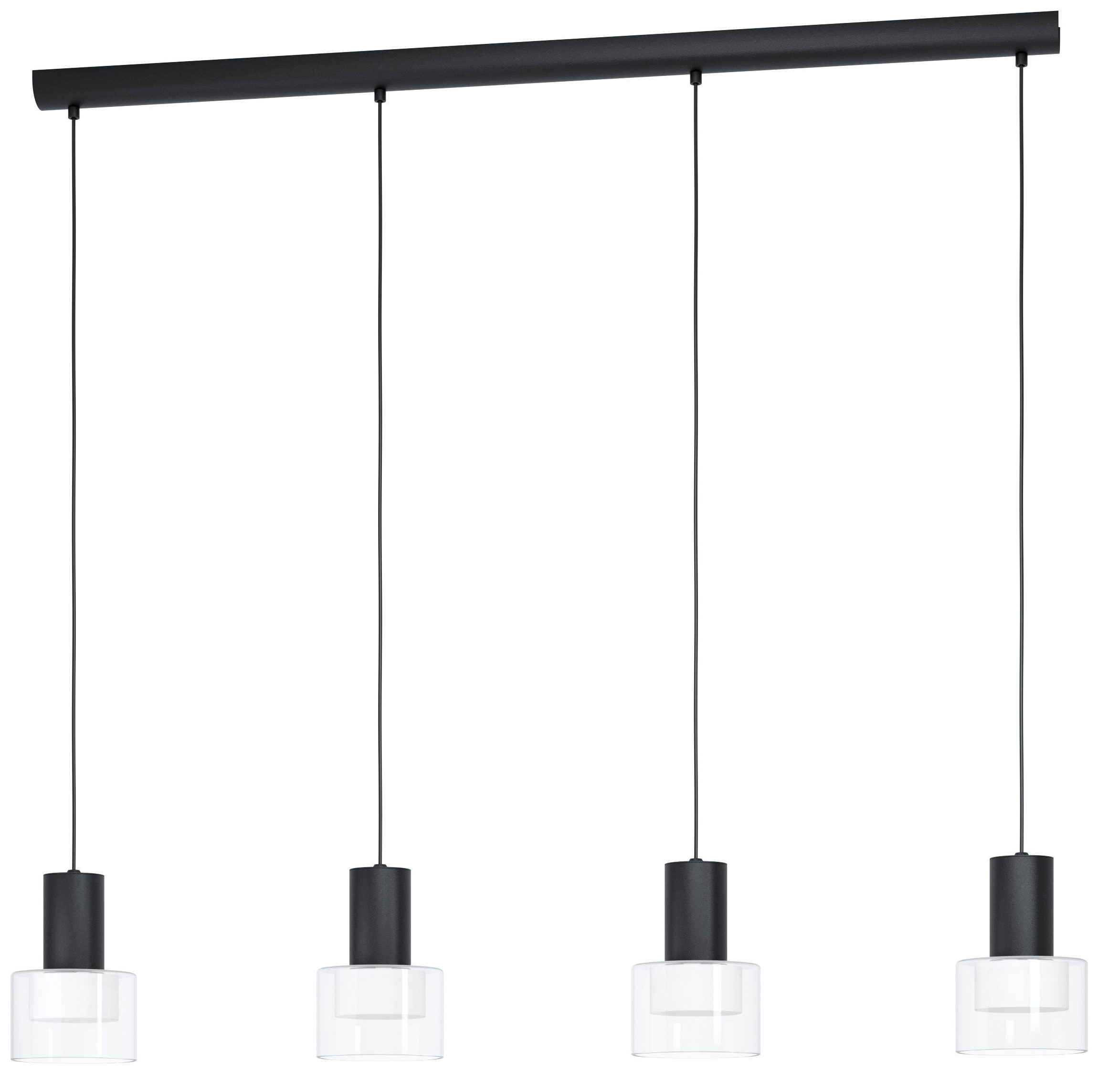 Led hanglamp molineros 4x 5w-gu10 l1190 zwa/wit - zwart
