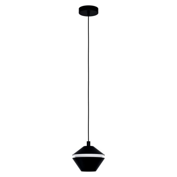 Led hanglamp perpigo 1li 5w-gu10 d165 zwart/wit Eglo Hanglamp 98681-EGLO