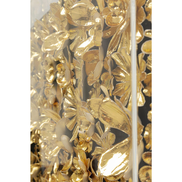 Deco Frame Gold Flower 80x80cm Kare Design Wanddecoratie 51441