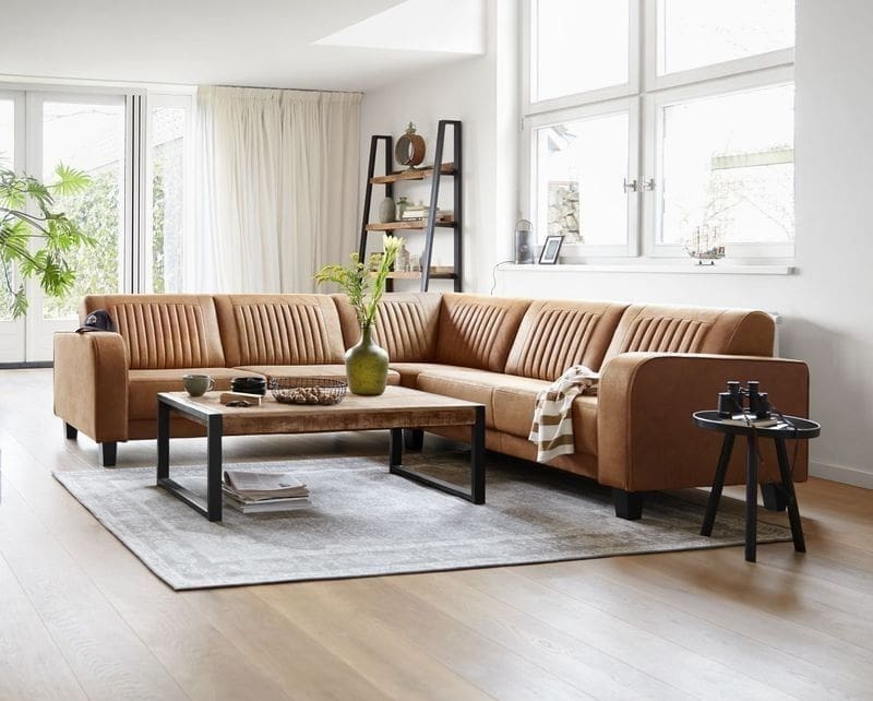 Profijt Meubel Hoekbank Mills cognac Hoekbank