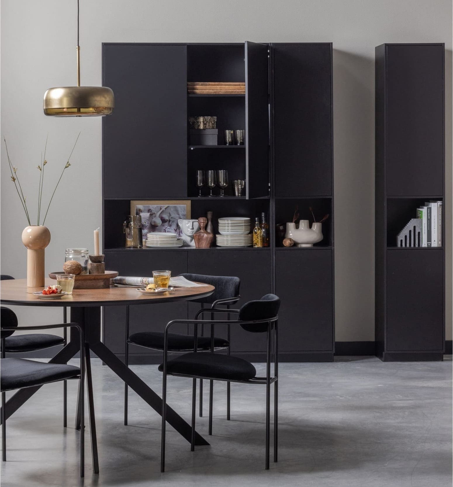 WOOOD Exclusive Finca Opbergkast 110cm Zwart Zwart Kast