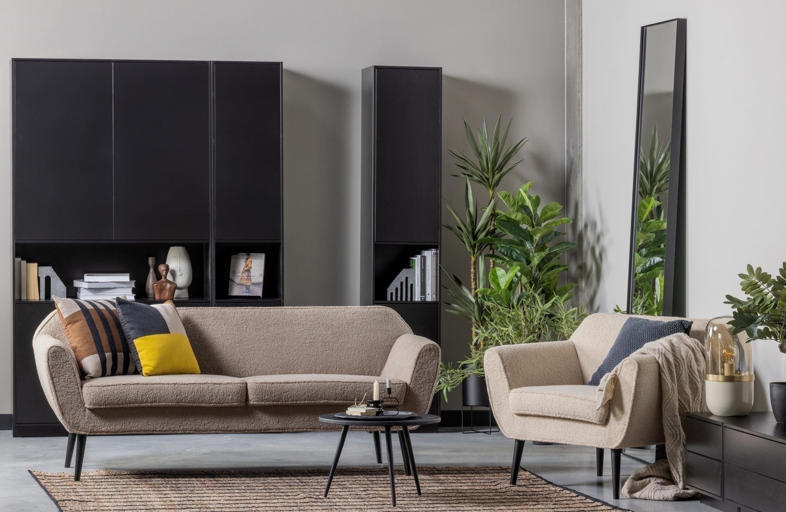WOOOD Exclusive Finca Opbergkast 40cm Zwart Zwart Kast