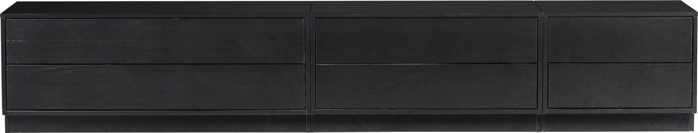 WOOOD Exclusive Finca Tv Meubel 100cm Grenen Zwart Zwart Kast