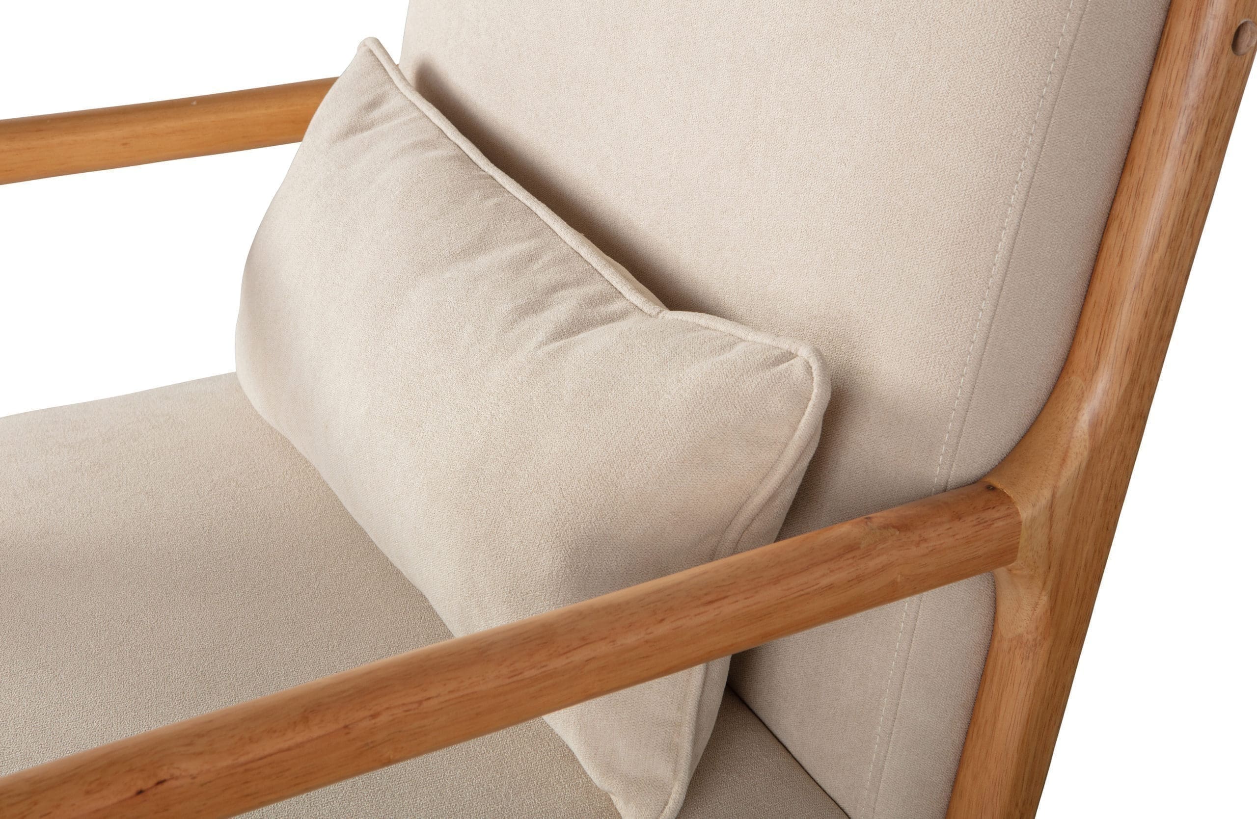 WOOOD Mark Fauteuil Geweven Stof Naturel Natural Bank
