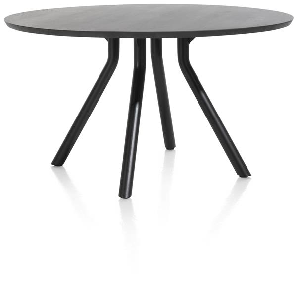 Xooon Arvada tafel 140 cm. - rond - centrale poot kort - onyx  Eettafel