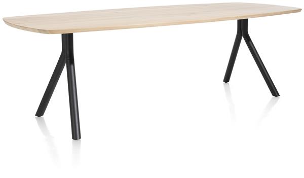 Xooon Arvada tafel 160 x 100 cm. - ovaal - poten aan de zijkant - natural  Eettafel