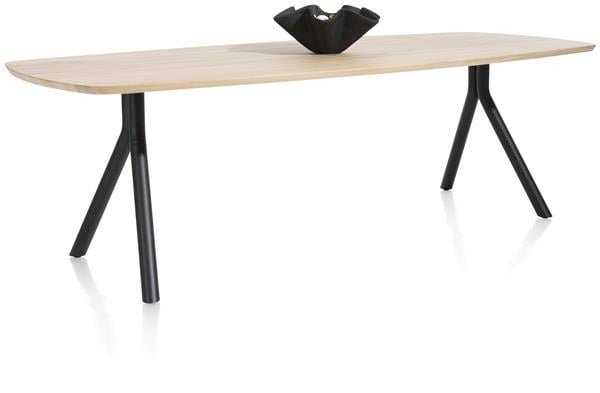 Xooon Arvada tafel 220 x 110 cm. - ovaal - poten aan de zijkant - natural  Eettafel