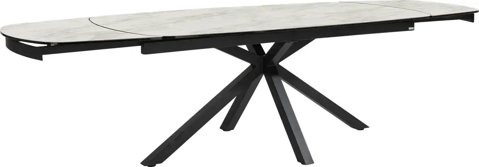 Xooon Montello uitschuiftafel 200 x 100 cm. (+ 2 x 50 cm. ) - centrale poot - keramiek blad Eettafel
