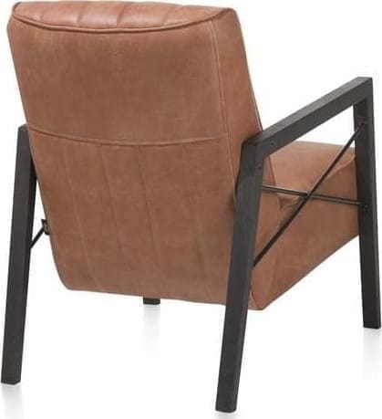 Henders & Hazel Northon fauteuil met houten arm vintage clay / white / black Fauteuil
