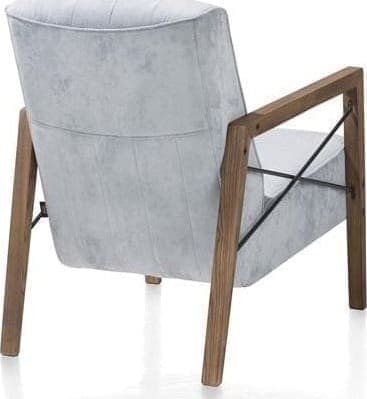 Henders & Hazel Northon fauteuil met houten arm vintage clay / white / black Fauteuil