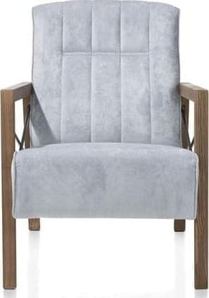 Henders & Hazel Northon fauteuil met houten arm vintage clay / white / black Fauteuil