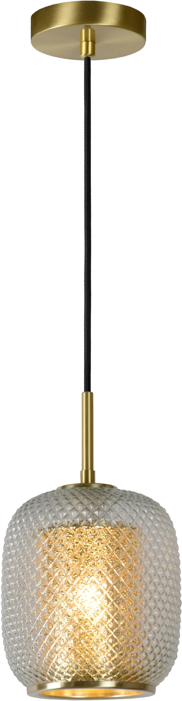 Agatha hanglamp Ã¸ 18 cm 1xe27 mat goud / - transparant Lucide Hanglamp 03433/01/02