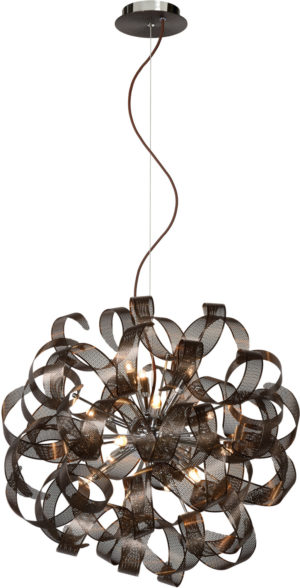 Atoma hanglamp Ã¸ 60 cm 12xg9 - bruin Lucide Hanglamp 74401/60/97