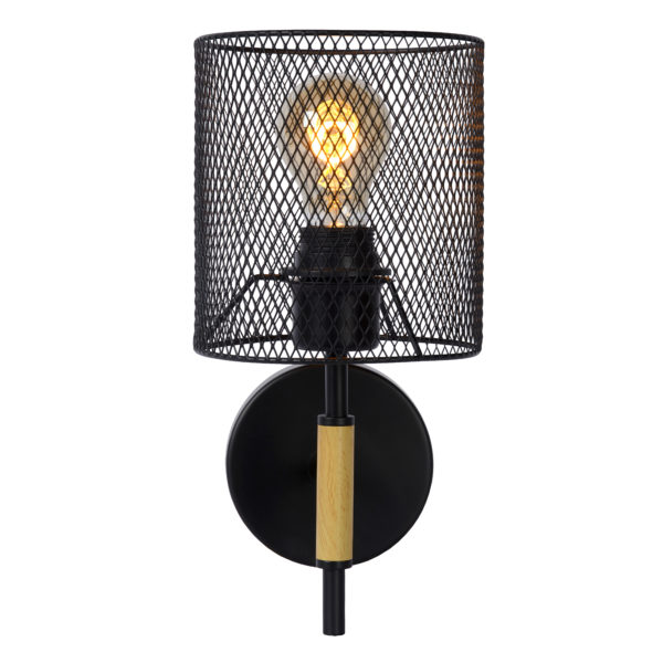 Baskett wandlamp 1xe27 - licht hout Lucide Wandlamp 45259/01/30