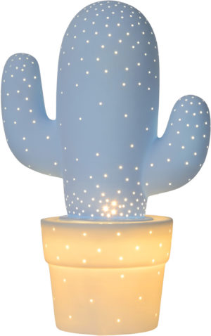 Cactus tafellamp Ã¸ 20 cm 1xe14 pastel - pastel blauw Lucide Tafellamp 13513/01/68