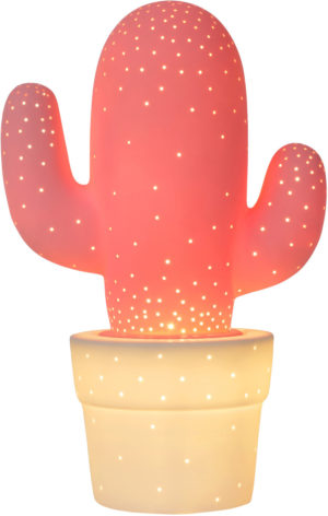 Cactus tafellamp Ã¸ 20 cm 1xe14 - roze Lucide Tafellamp 13513/01/66
