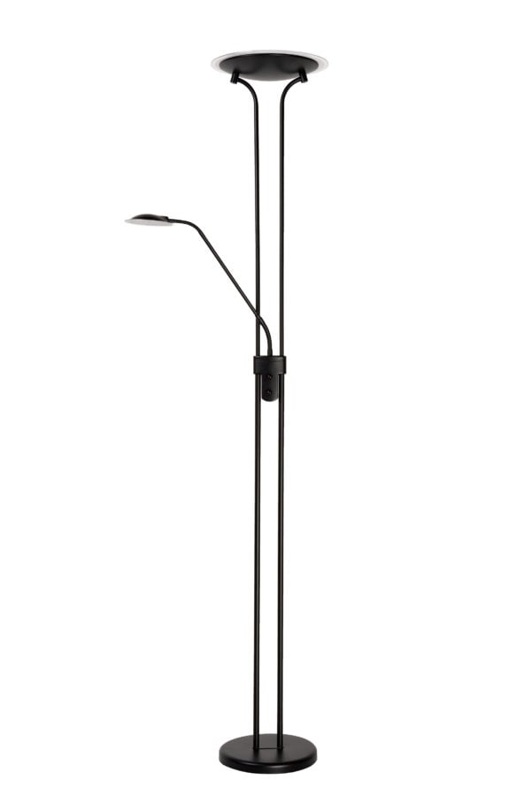 Champion-led leeslamp Ã¸ 25,4 cm led dimb. 3000k - zwart Lucide Vloerlamp 19792/24/30