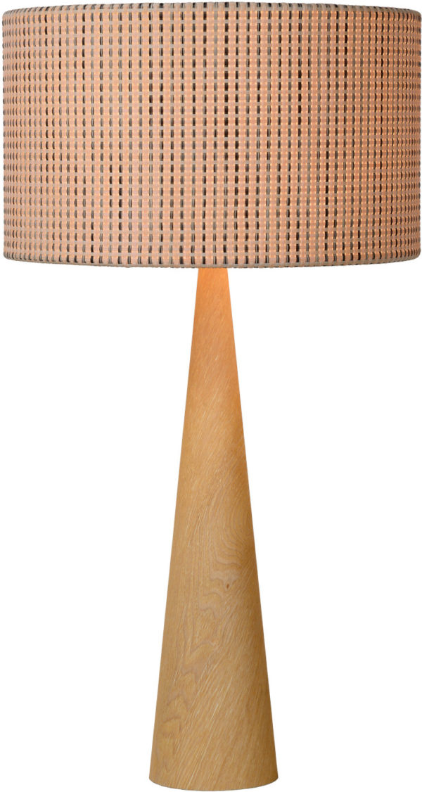Conos tafellamp Ã¸ 35 cm 1xe27 licht - licht hout Lucide Tafellamp 30594/81/72
